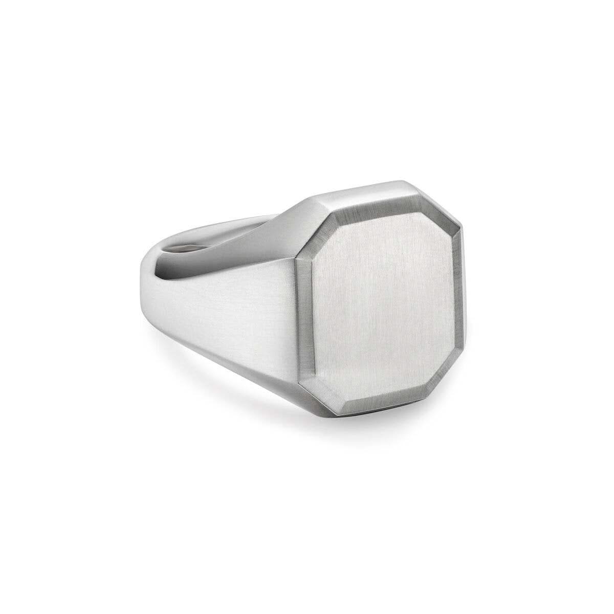 DAVID YURMAN Streamline Signet Ring in Sterling Silver, 18mm