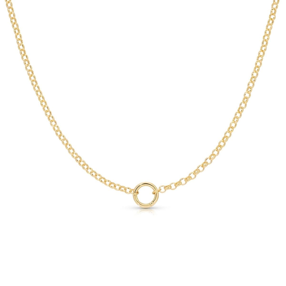 EF COLLECTION Rolo Charm Chain Necklace