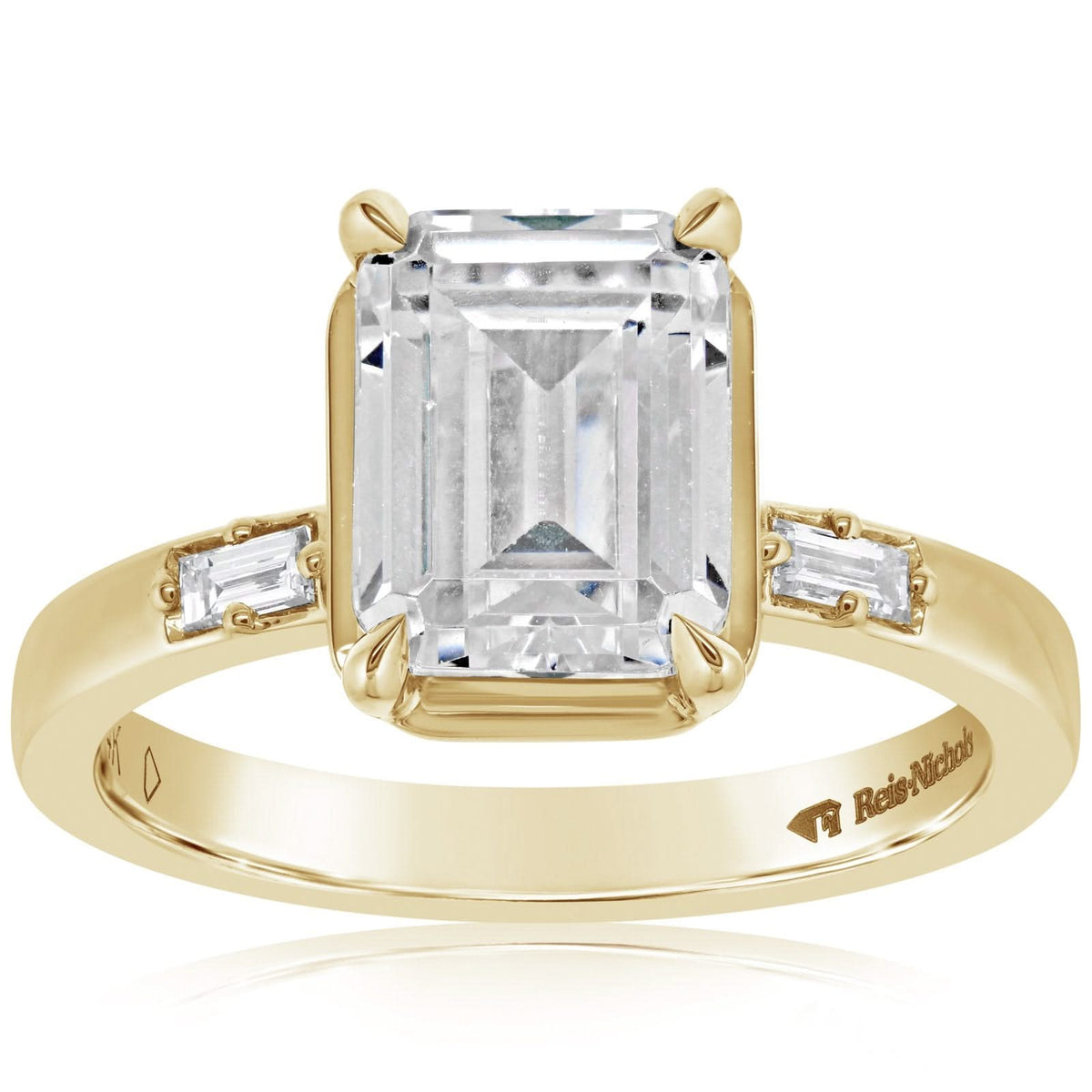 Diamond Baguette Diamond Engagement Ring Setting