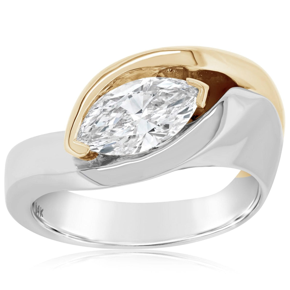 Complete Marquise Diamond Solitaire Engagement Ring