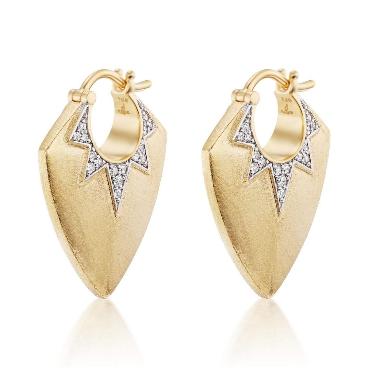 SORELLINA Classic Guitar Pick Diamond Earrings