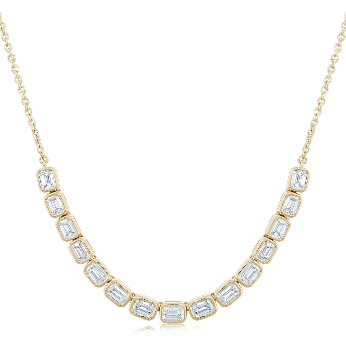 Emerald Cut Diamond Necklace