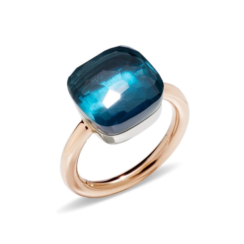 POMELLATO Nudo Maxi London Blue Topaz Ring