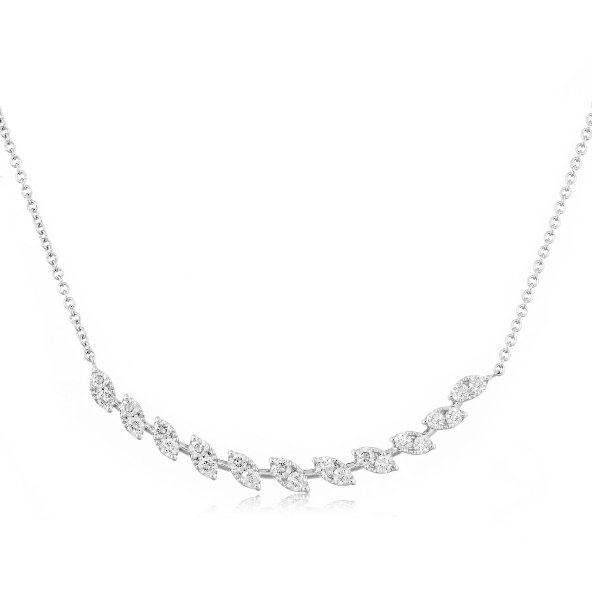 KWIAT Sunburst Diamond Bar Necklace