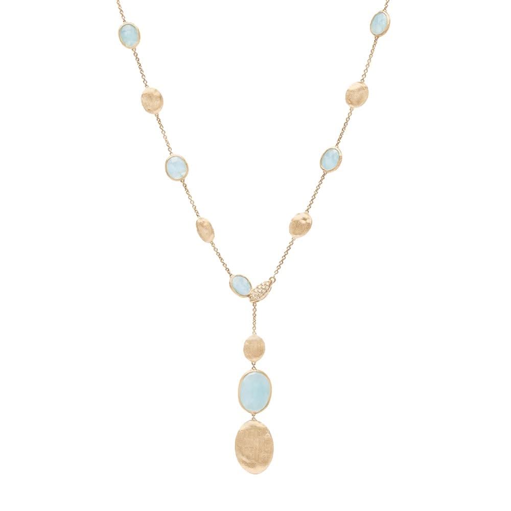 MARCO BICEGO Siviglia Aquamarine & Gold Lariat