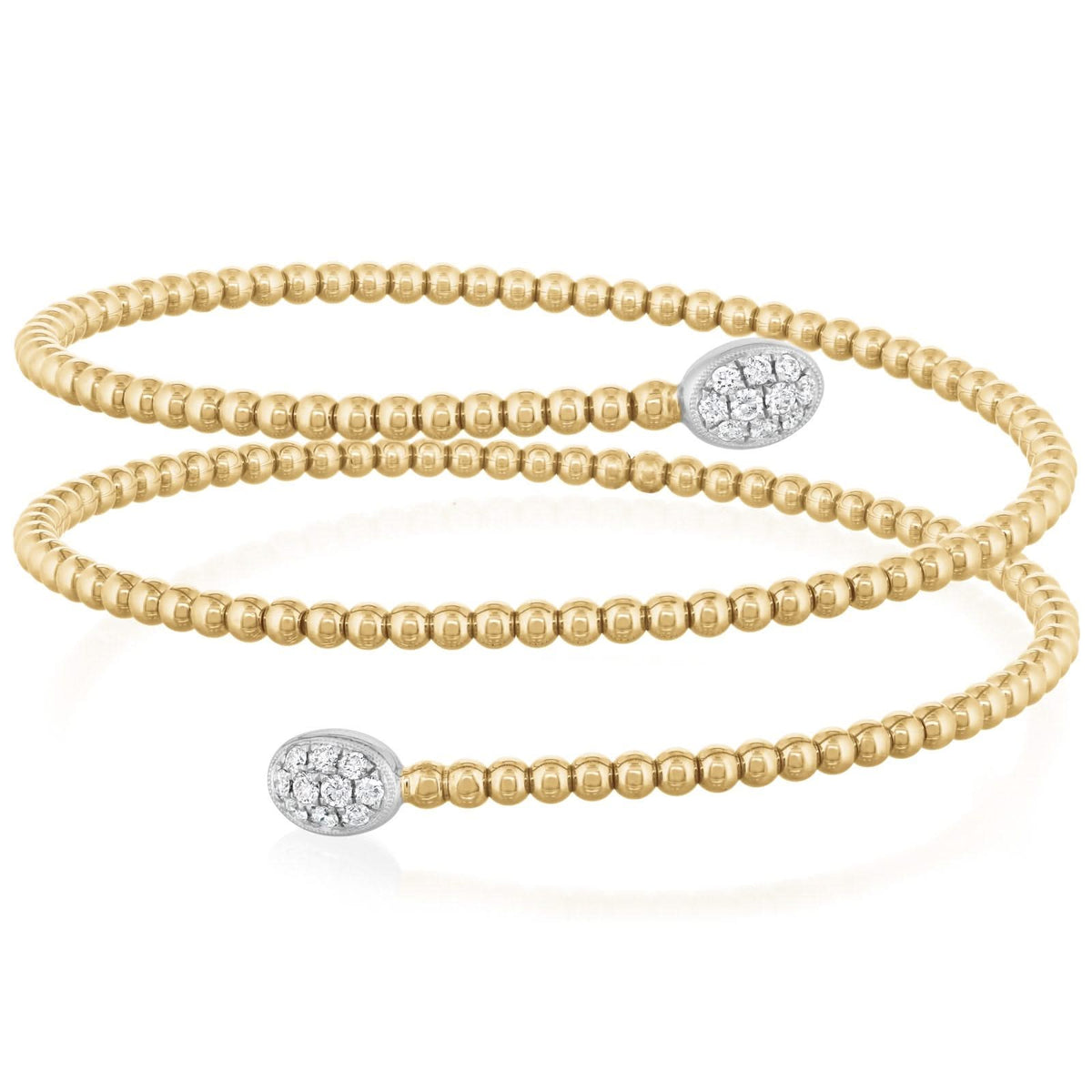 Estate Rose Gold Diamond Wrap Bracelet