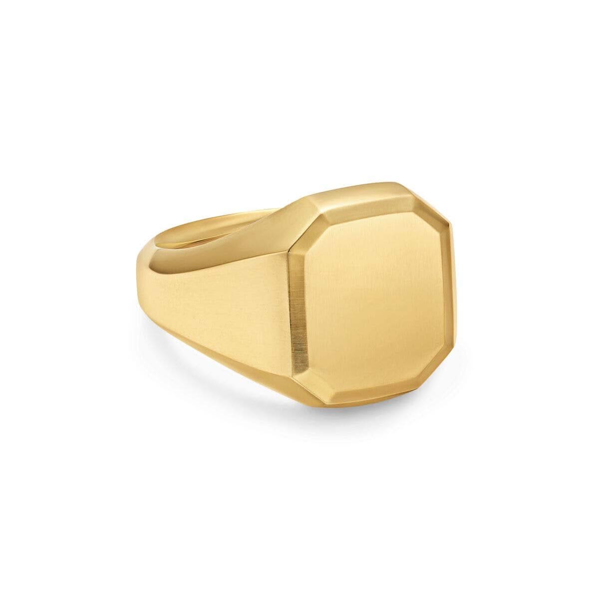 DAVID YURMAN Streamline Signet Ring in 18K Yellow Gold, 18mm