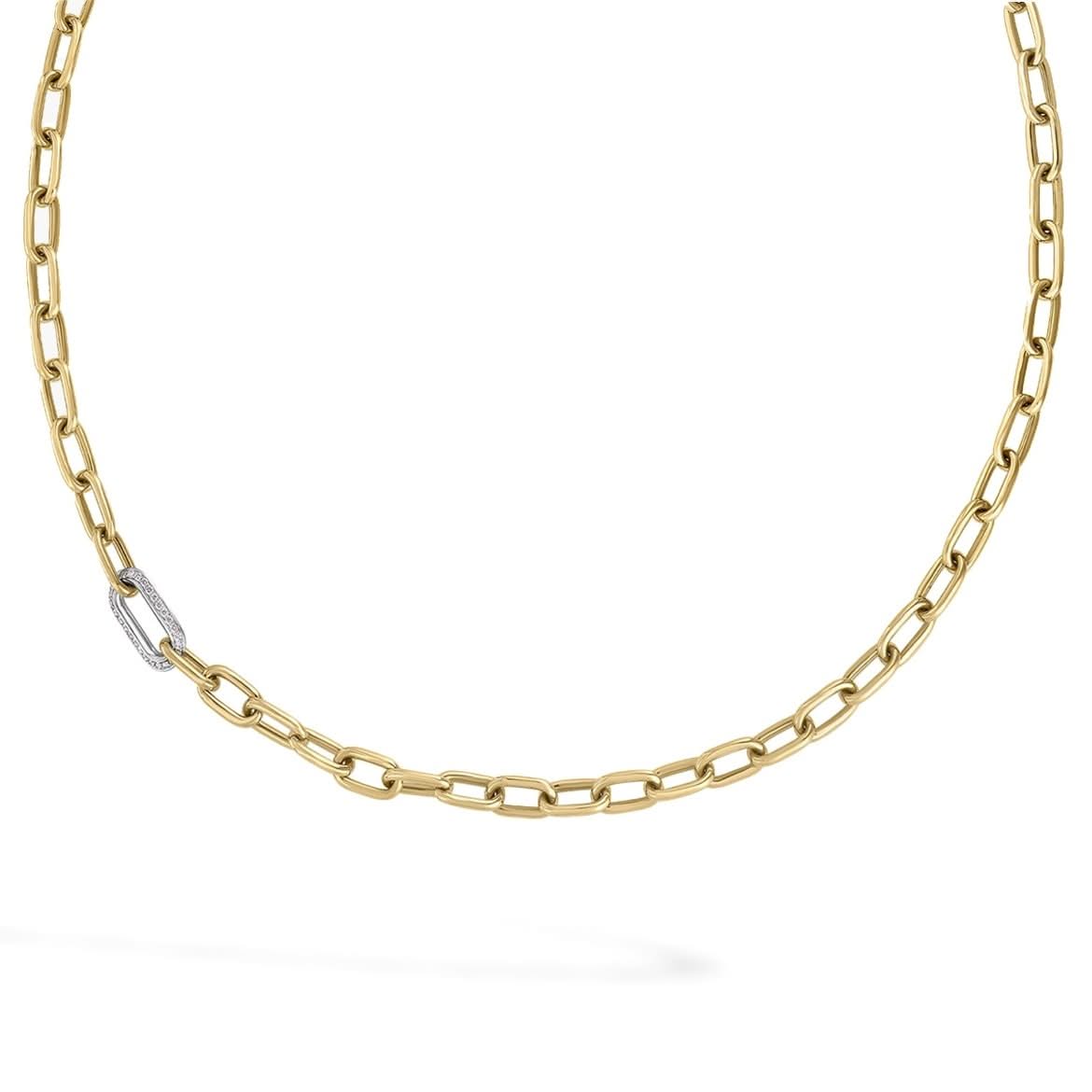 ROBERTO COIN Chain Necklace with Diamond Link