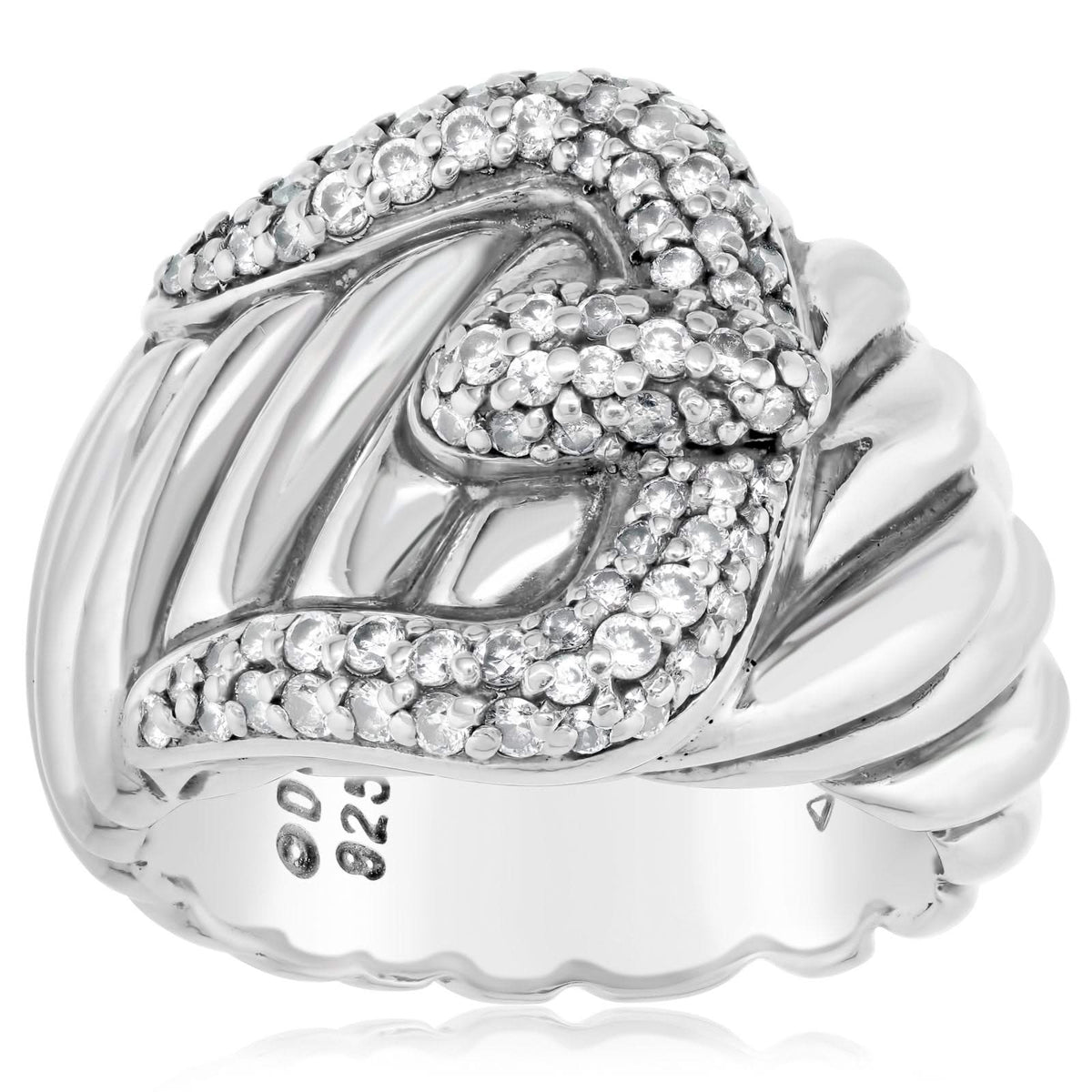 Estate Diamond Buckle Ring
