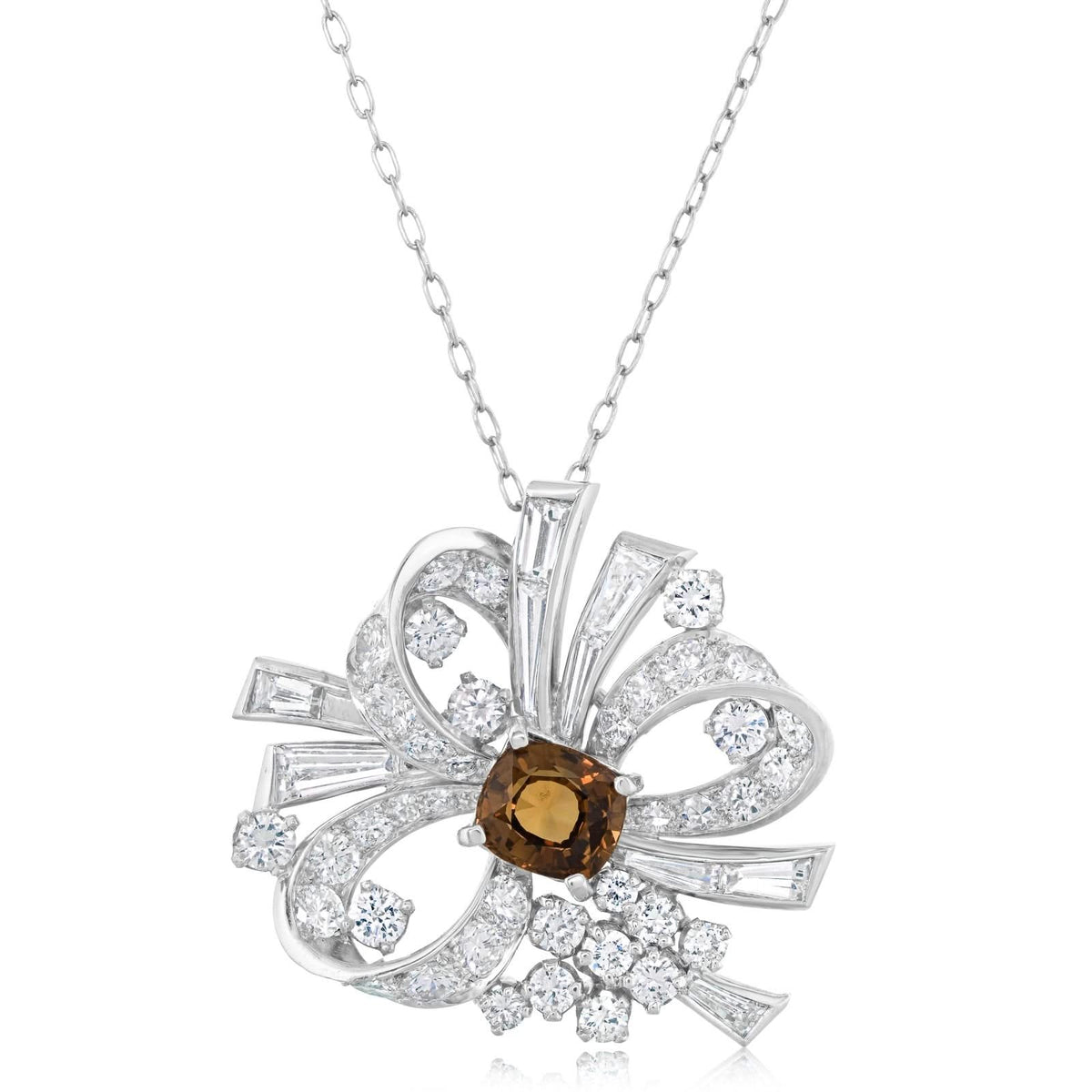 Estate Chrysoberel & Diamond Necklace