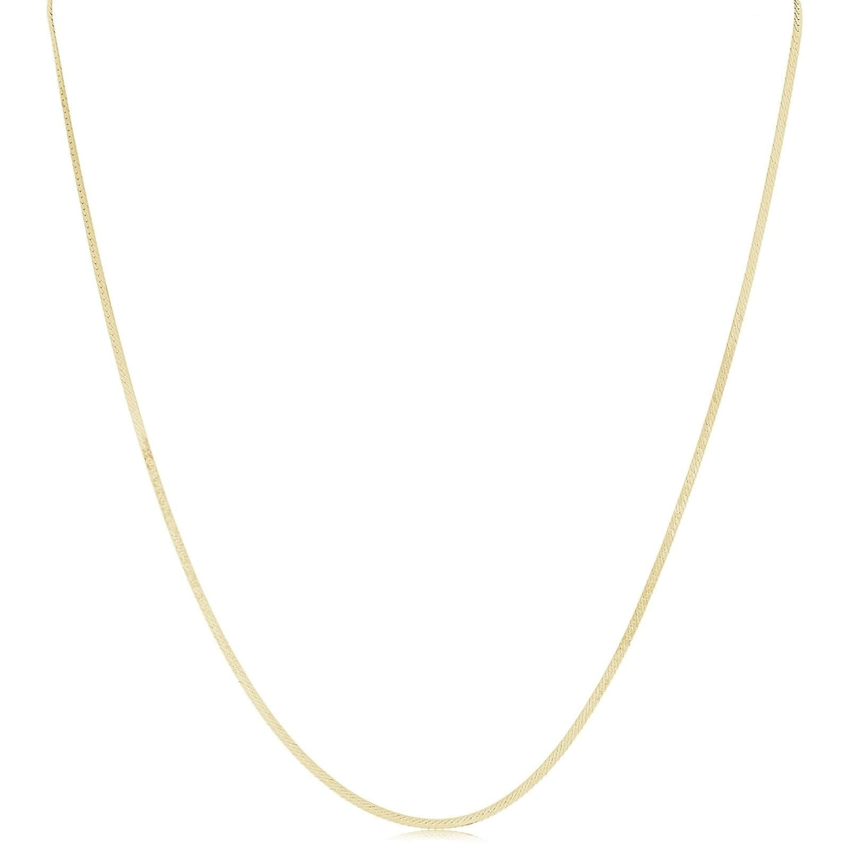 Estate 14K Gold 24" Herringbone Chain Necklace