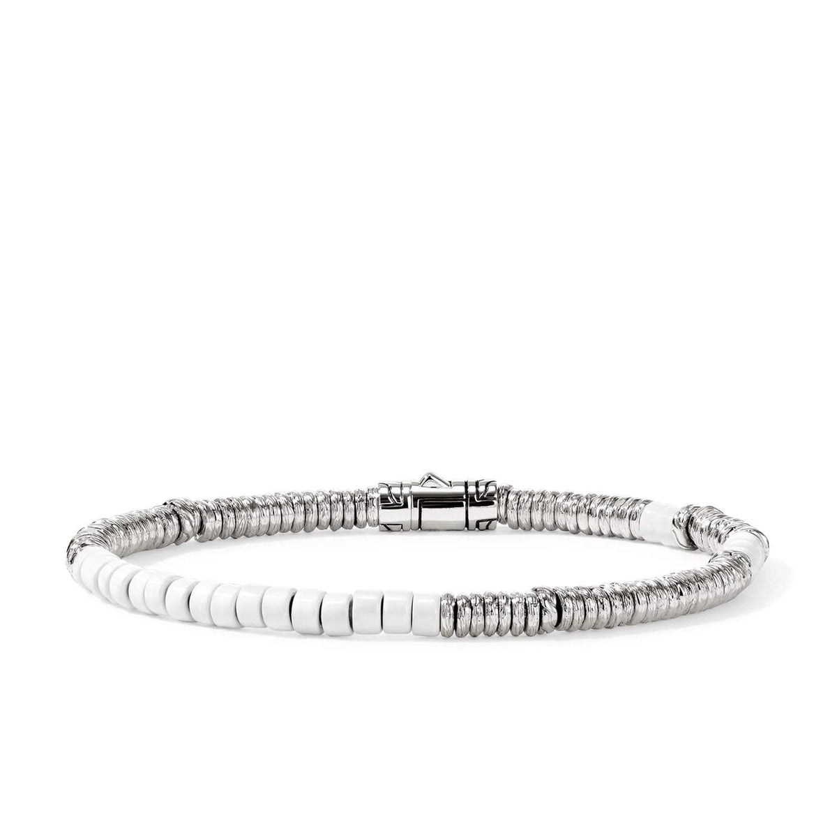 JOHN HARDY White Enamel Heishi Bracelet
