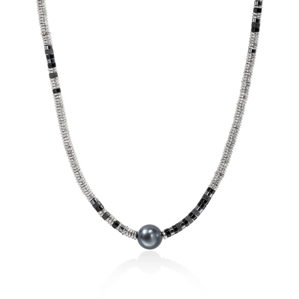 JOHN HARDY Black Onyx & Pearl Heishi Necklace