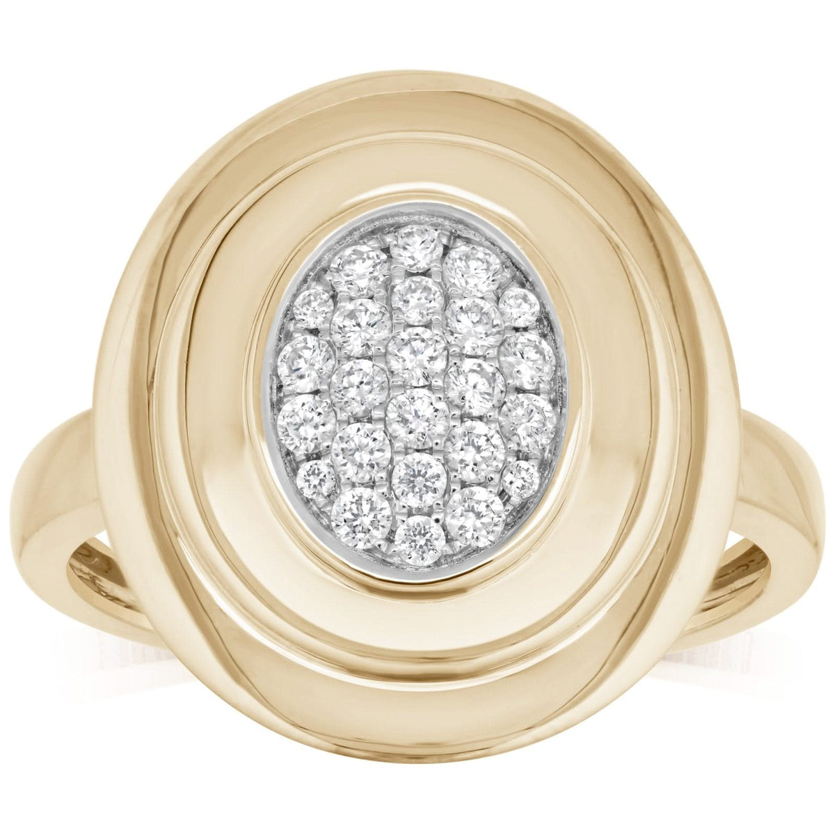 DOVES Diamond Oval Shape Large Ring