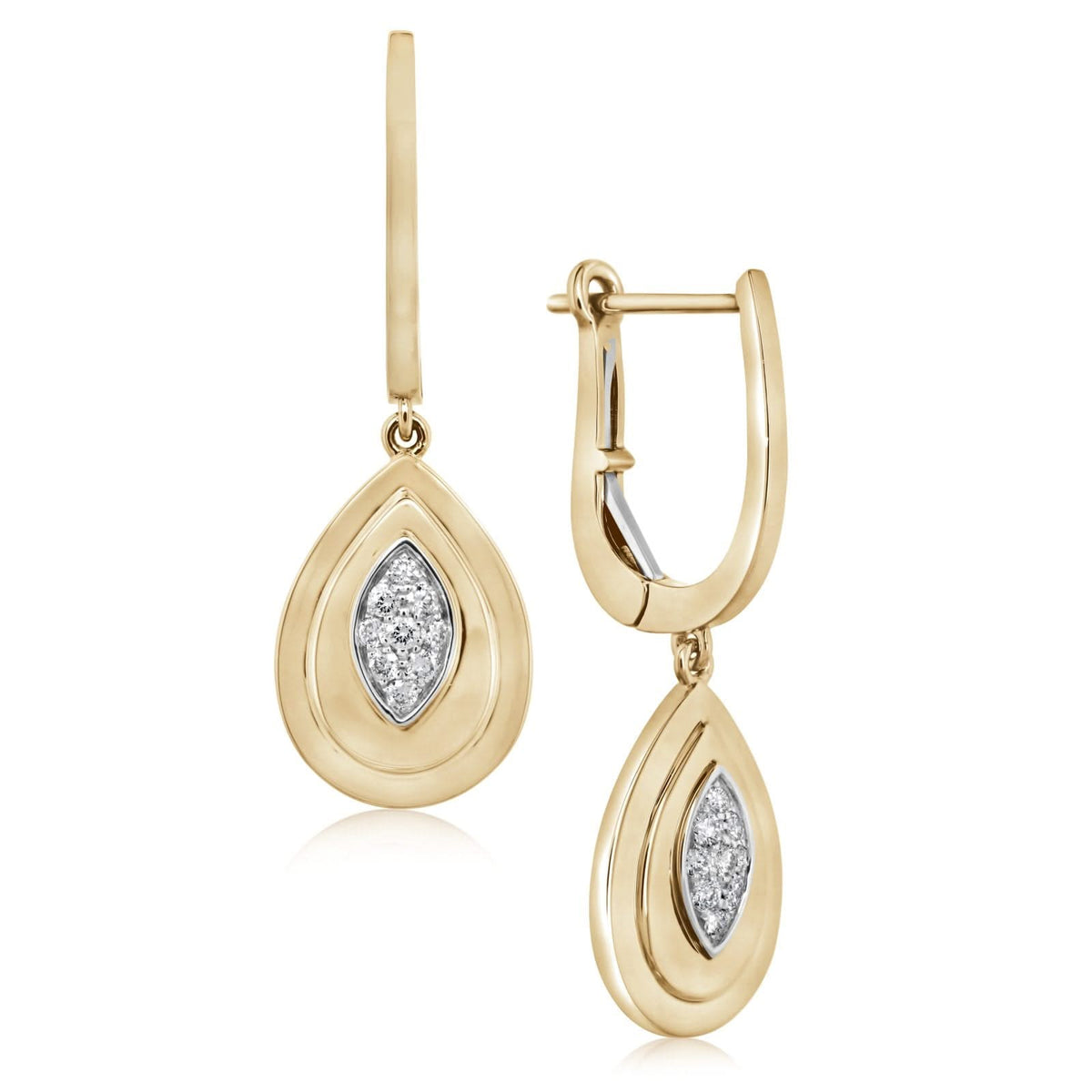 DOVES Pear Drop Pave Diamond Earrings