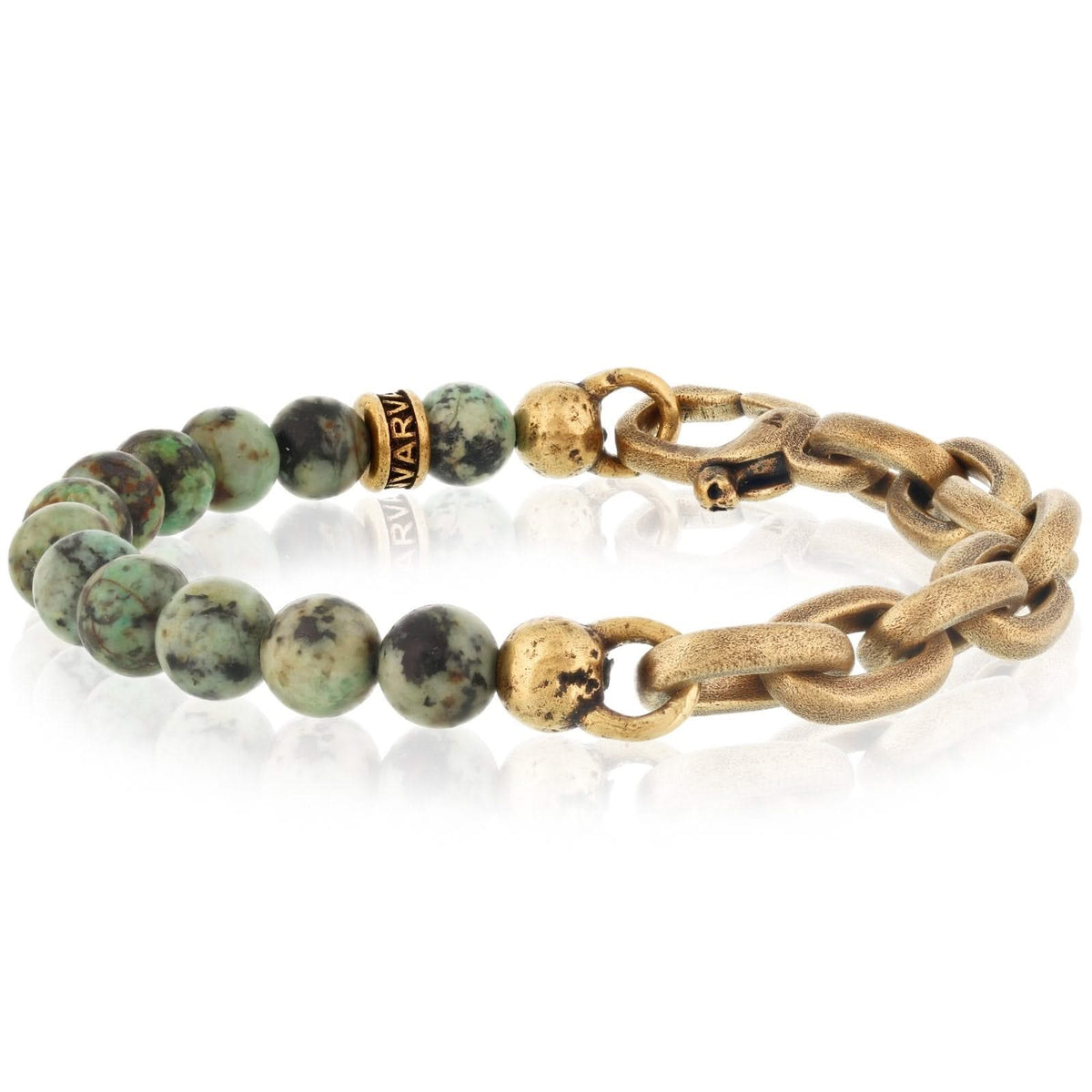 JOHN VARVATOS African Turquoise Bead and Link Bracelet