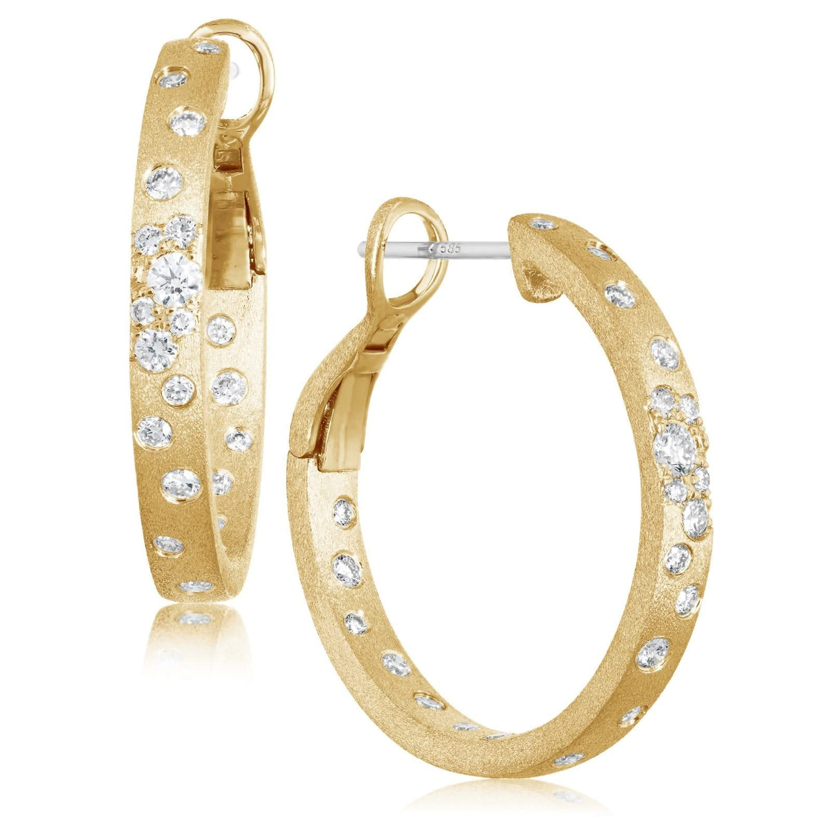 DILAMANI Diamond Confetti Hoop Earrings
