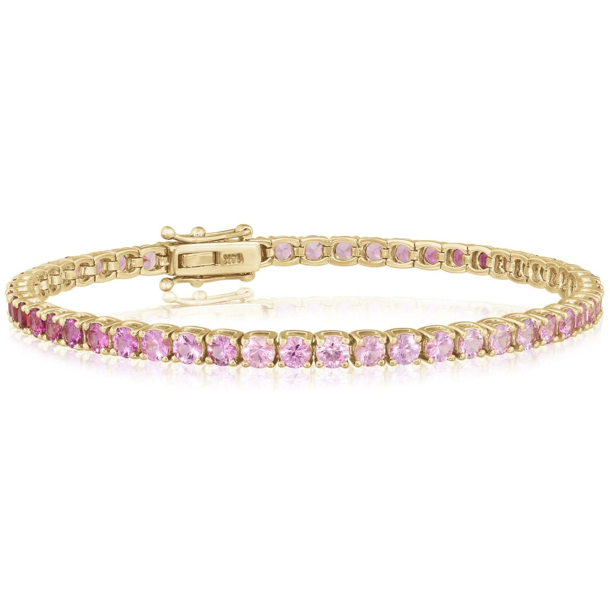 Ombre Pink Sapphire Tennis Bracelet