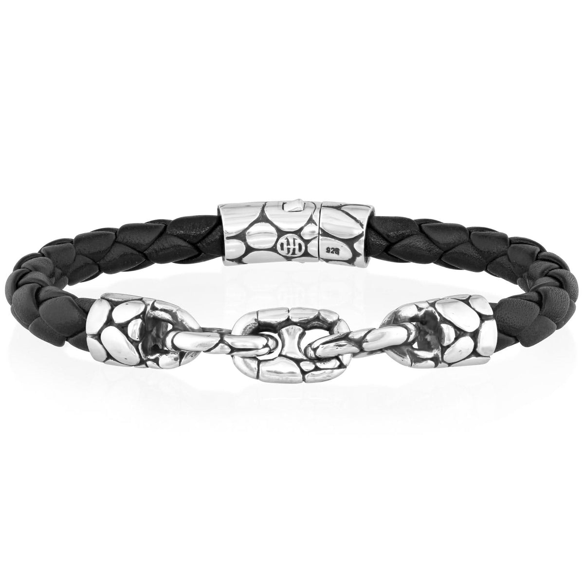 Estate John Hardy Leather Braided Rope Bracelet