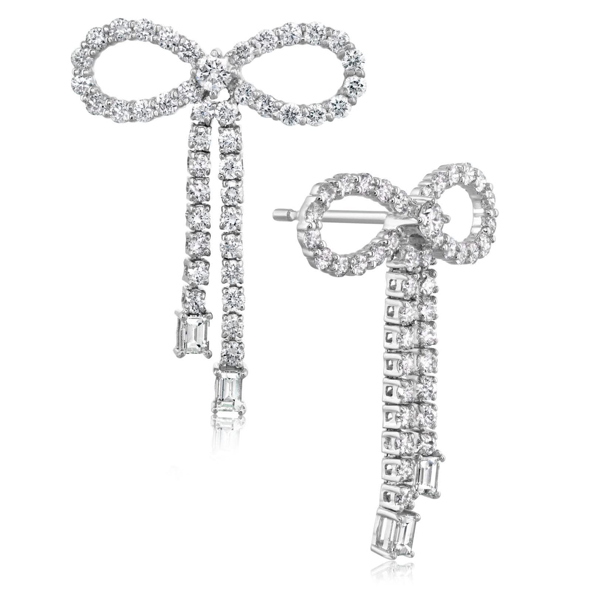 Medium Diamond Bow Earrings