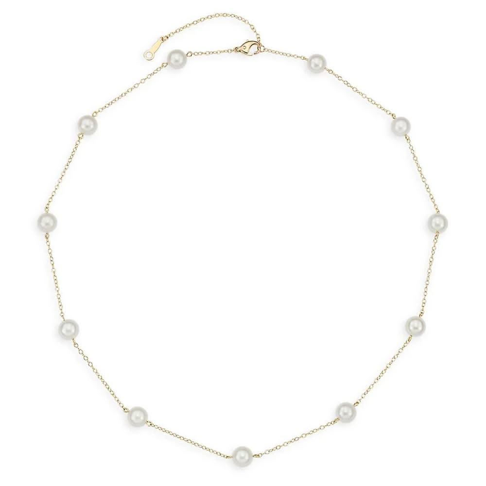 MIKIMOTO Tin Cup Pearl Necklace