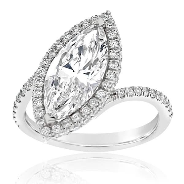 Diagonal Engagement Ring Setting