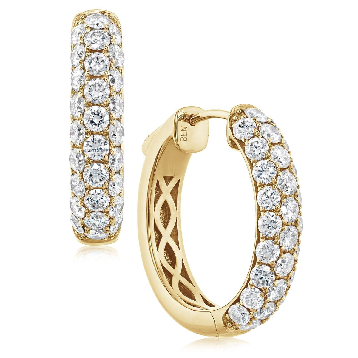 Pavé Diamond Hoop Earrings