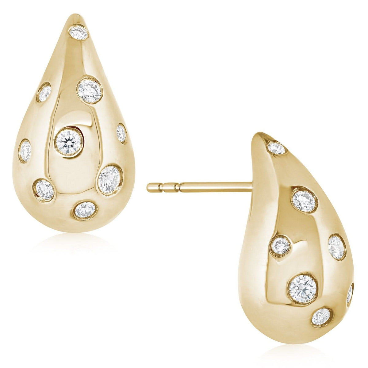 DOVES Diamond Teardrop Shape Earrings