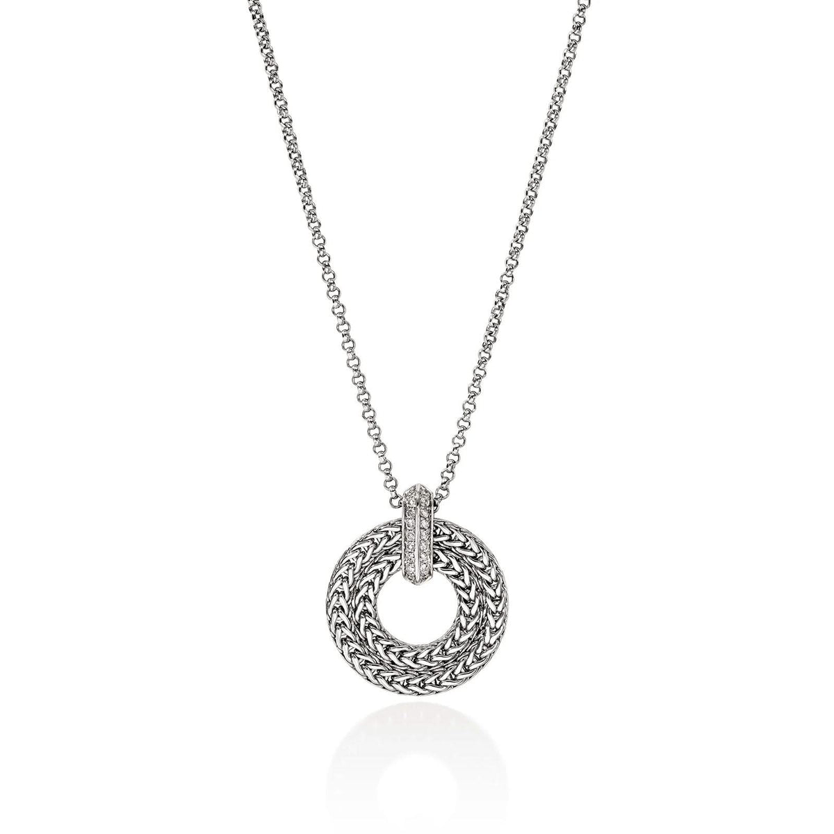 JOHN HARDY Diamond Icon Link Round Pendant Necklace