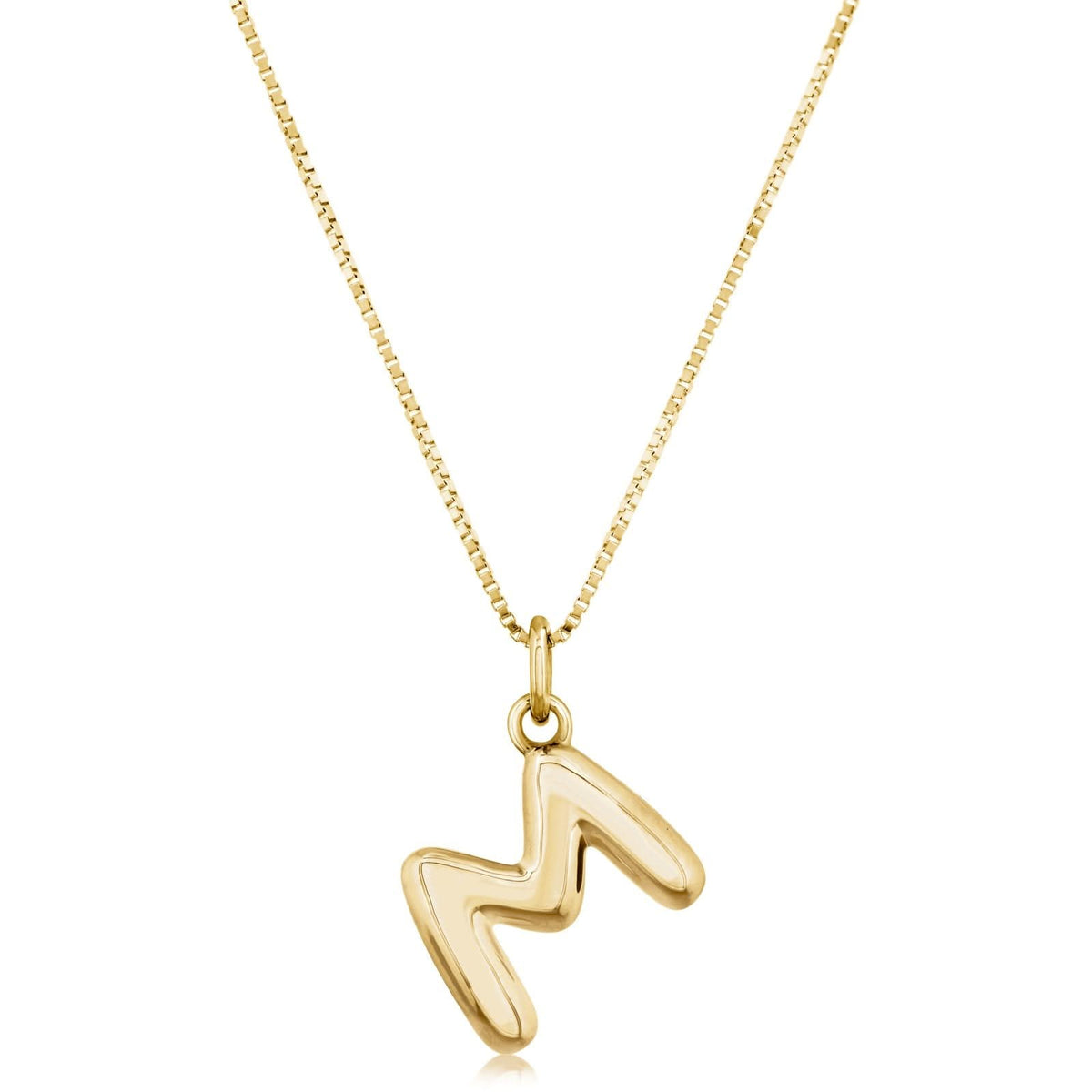 Bubble Initial "M" Pendant