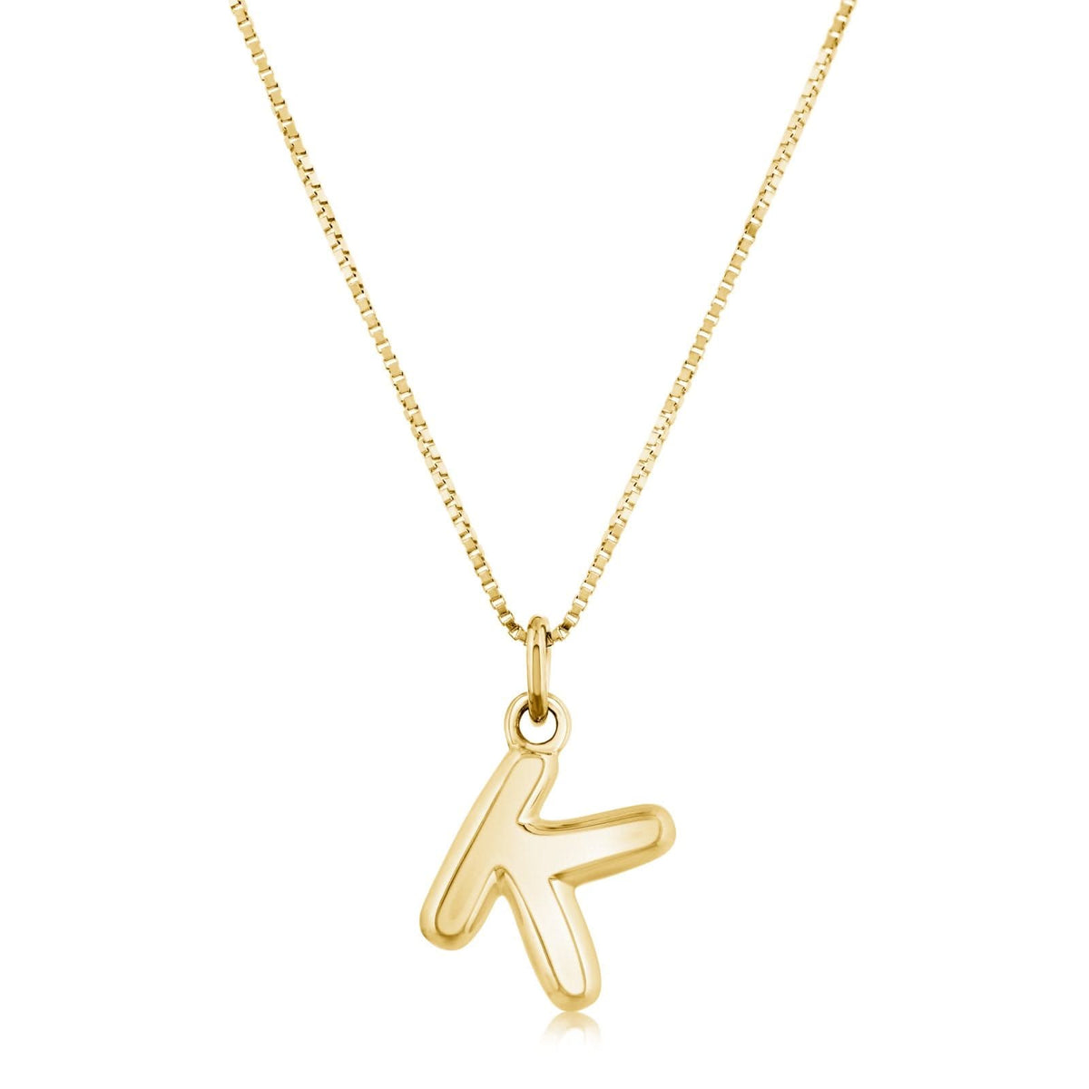 Bubble Initial "K" Pendant