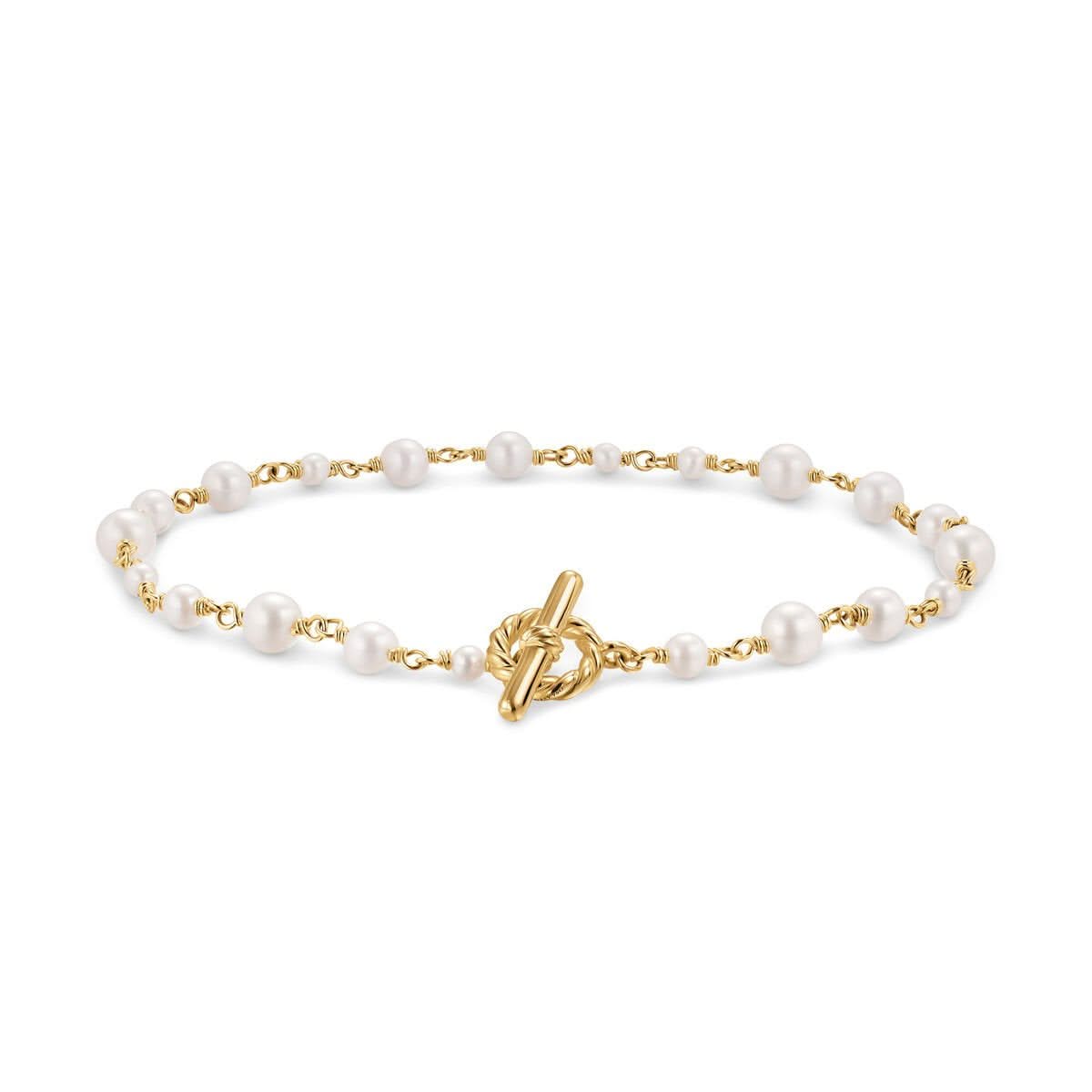 DAVID YURMAN Pearl Classics Toggle Chain Bracelet in 18K Yellow Gold, 4.5mm