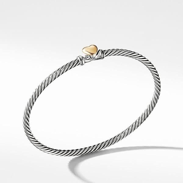 DAVID YURMAN Cable Collectibles Heart Bracelet with Gold