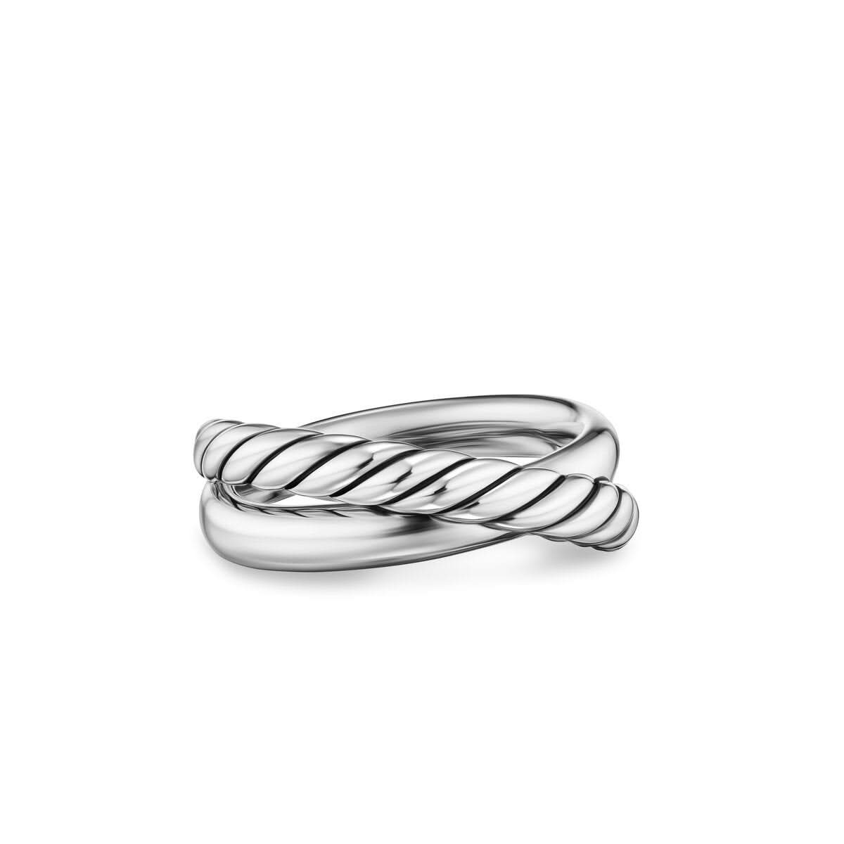 DAVID YURMAN Crossover Two Row Ring in Sterling Silver, 7.4mm