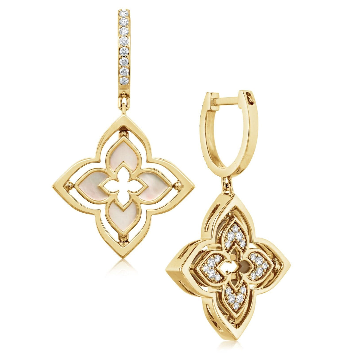 ROBERTO COIN Venetian Princess Pirouette Mother of Pearl Earrings