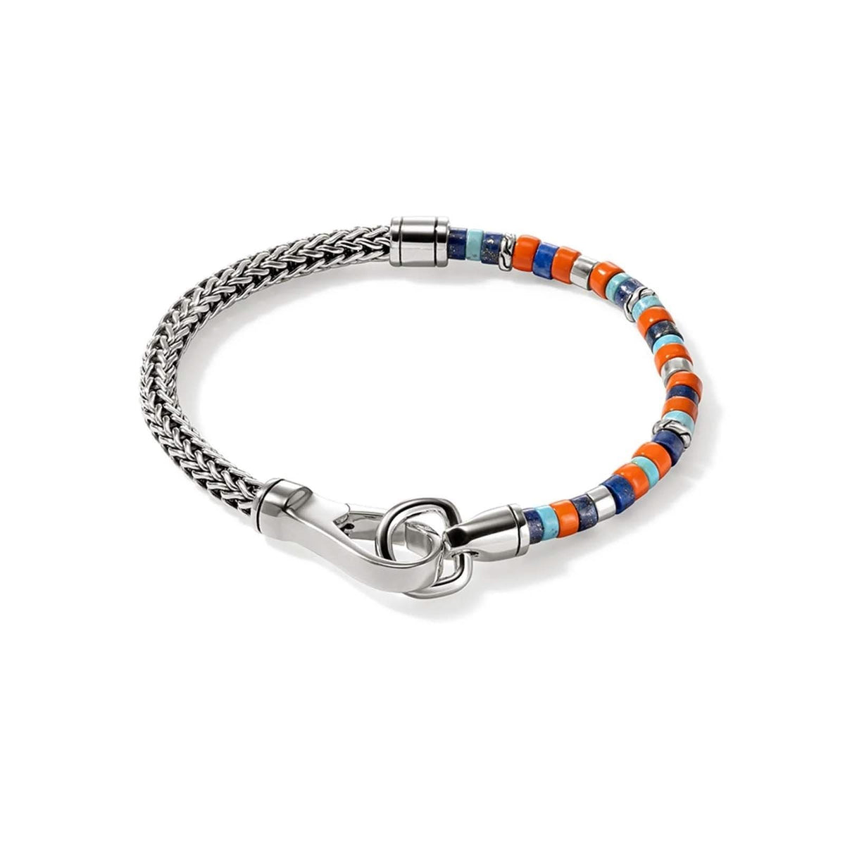 JOHN HARDY Blue & Orange Heishi Chain Bracelet