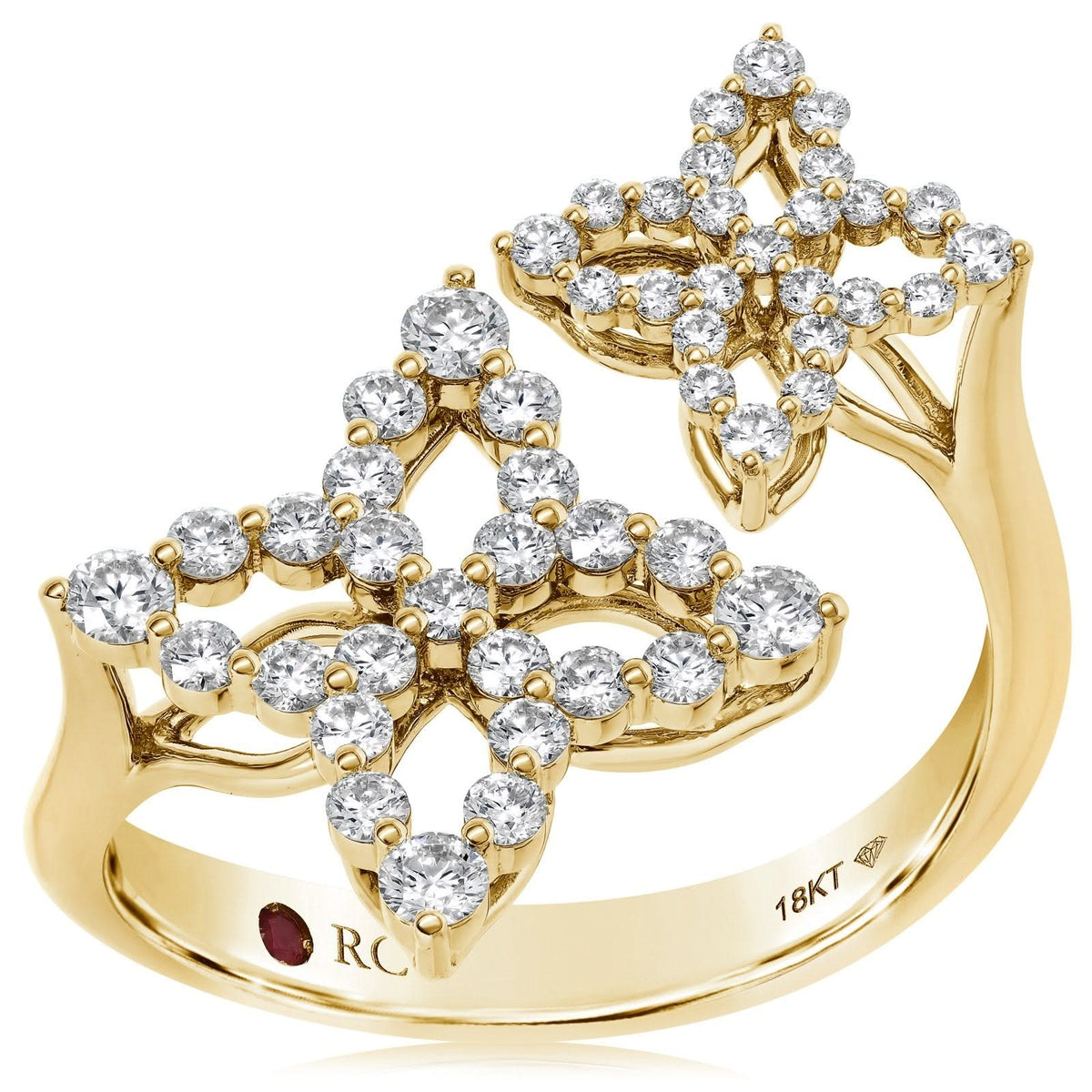 ROBERTO COIN Diamond Princess Flower Ring