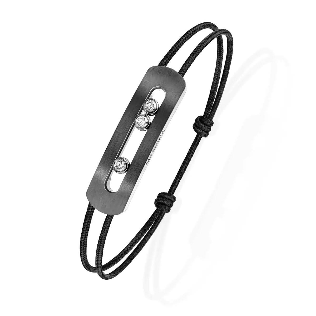 MESSIKA Move Titanium Graphite XL Cord Bracelet