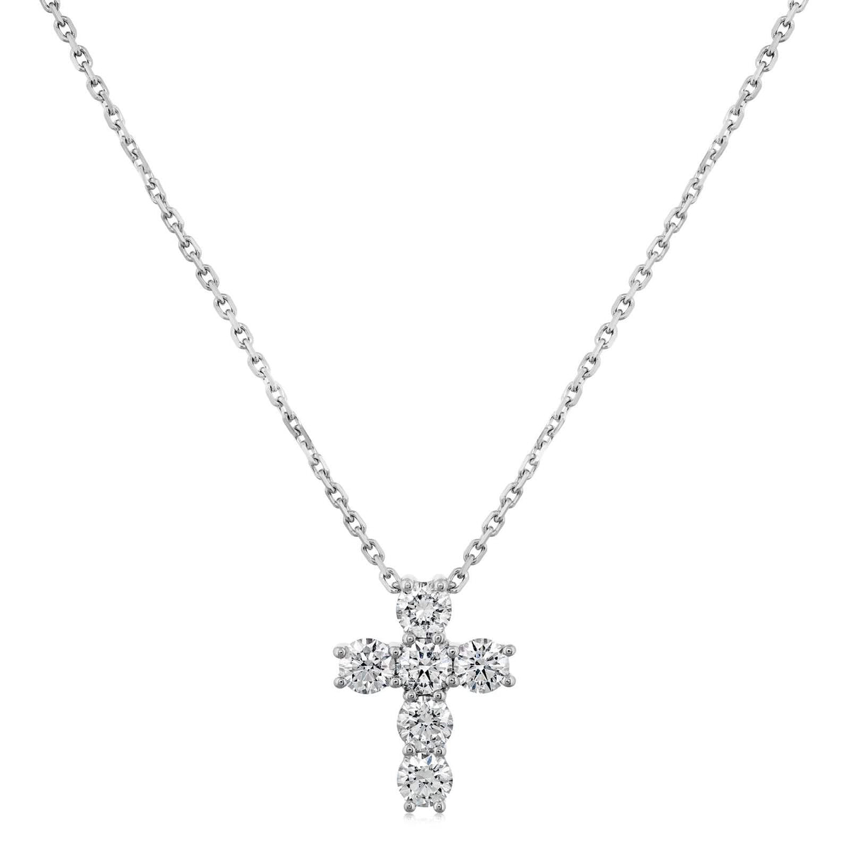 0.85 Carat Diamond Cross Necklace