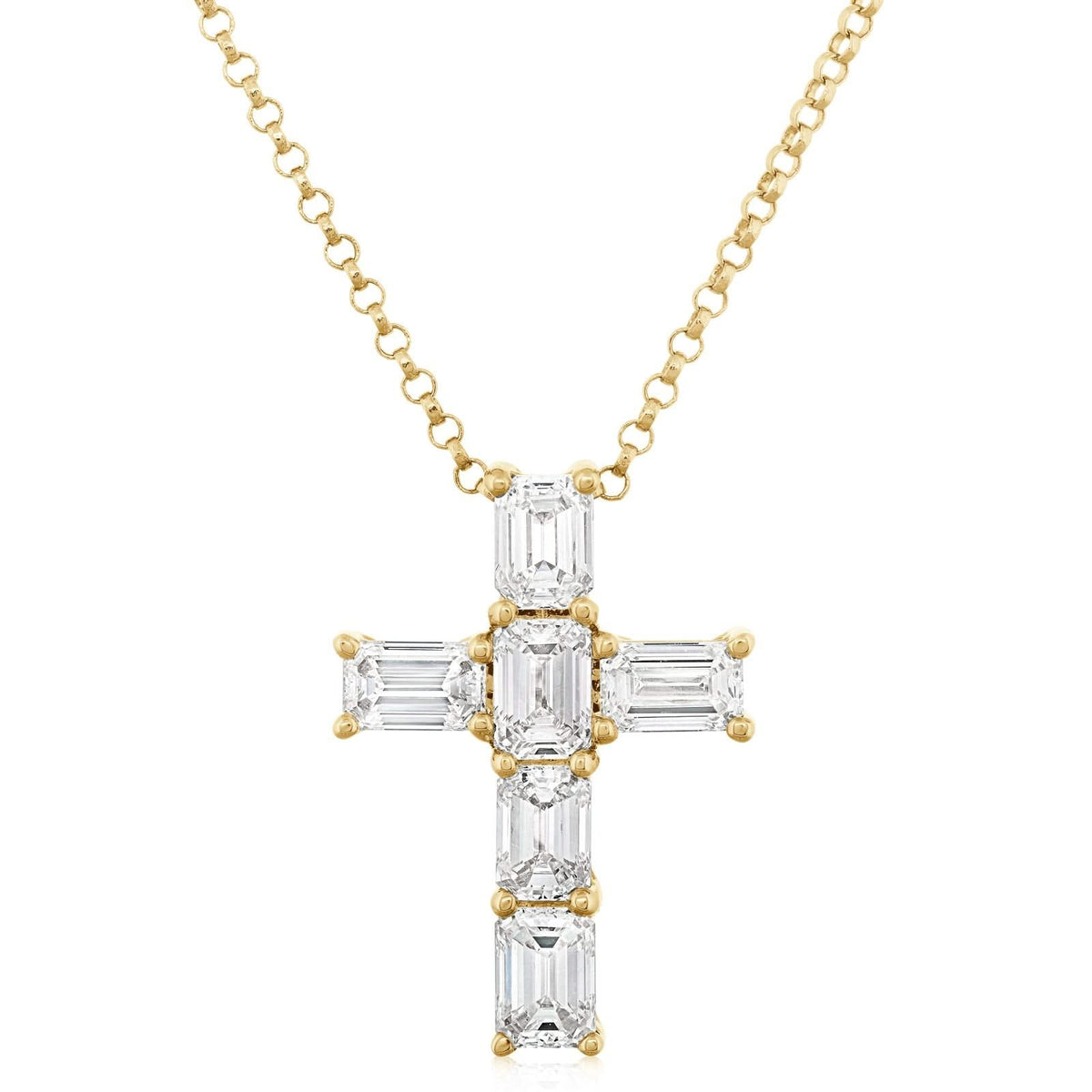 1.58 Carat Diamond Cross Necklace