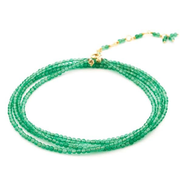 ANNE SPORTUN Green Onyx Beaded Wrap Bracelet