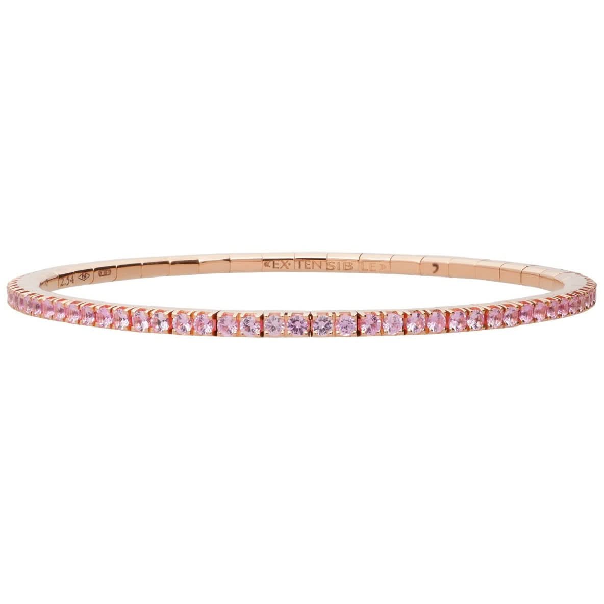 2.65 Carat Pink Sapphire Stretch Bracelet