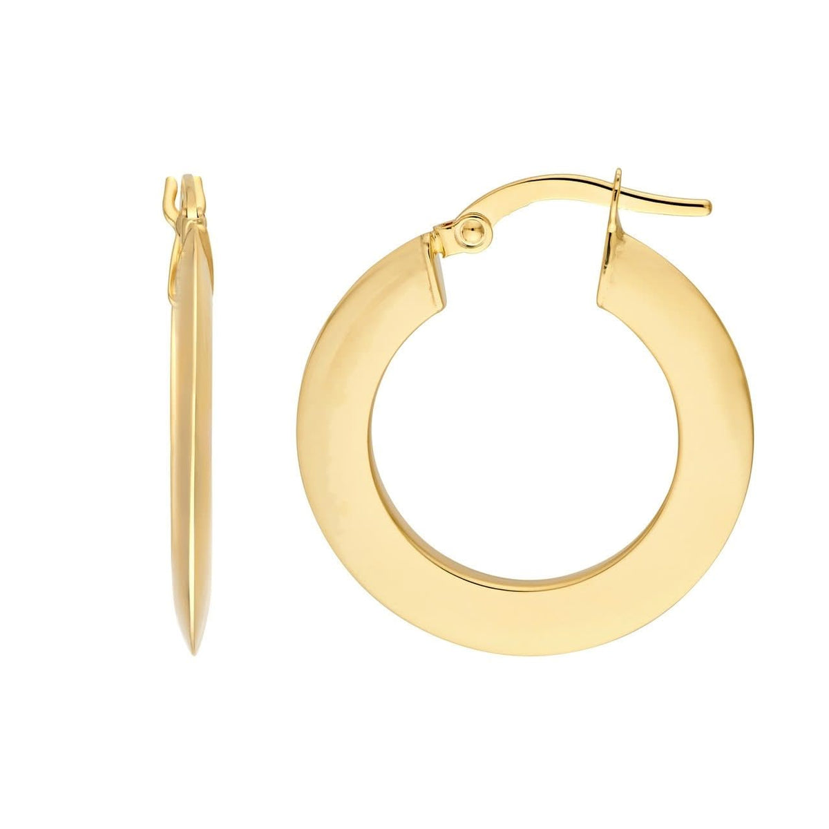 Triangular Tube Hoop Earrings