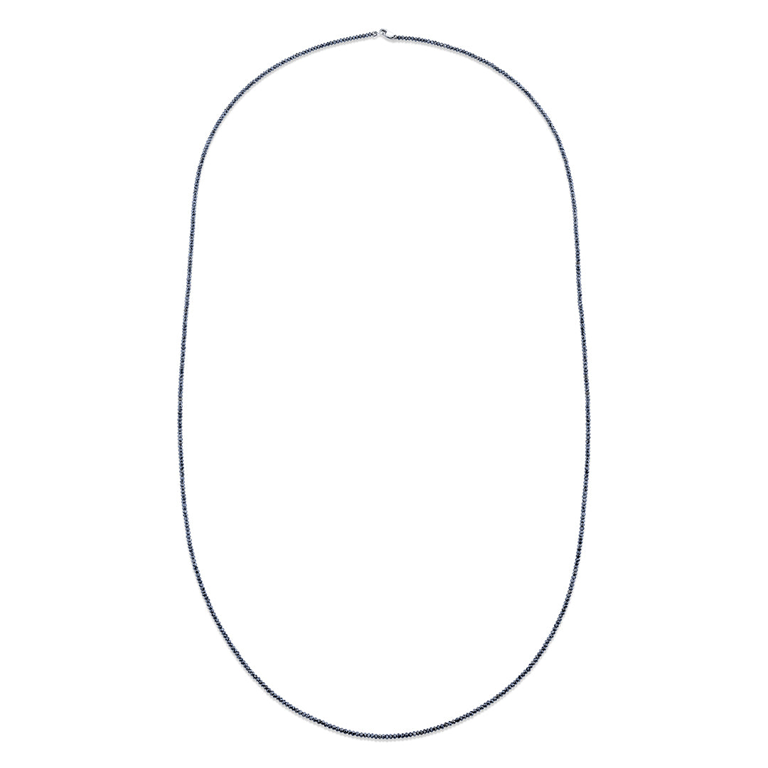 Harry Kotlar Platinum Black Long Diamond Necklace