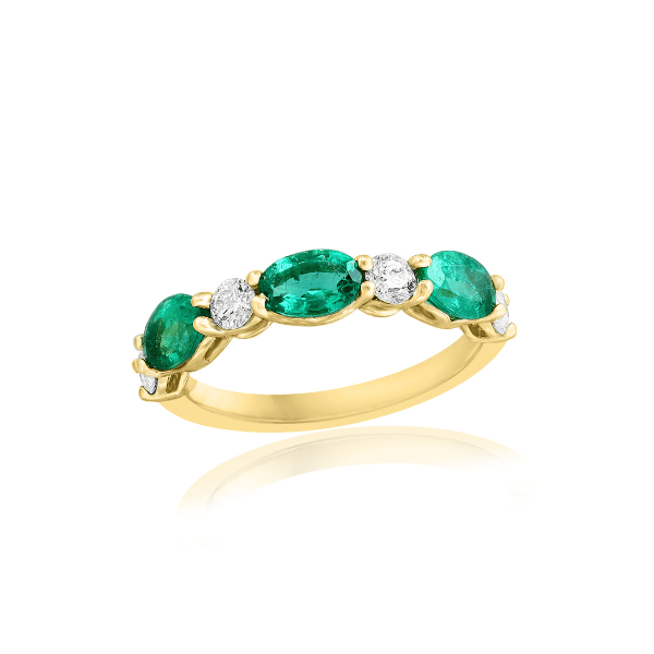 Moyer Collection 14KY Gold Emerald & Diamond Ring - R5630-HYGE