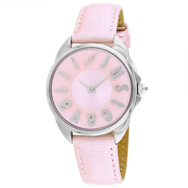 Just Cavalli Women's JC1L008L0035 Logo Pink Leather Watch