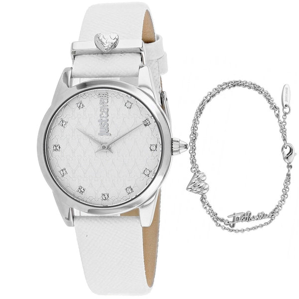 Just Cavalli Women's JC1L010L0515 Vale White Leather Watch