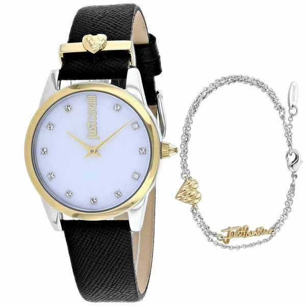 Just Cavalli Women's JC1L010L0545 Vale Black Leather Watch
