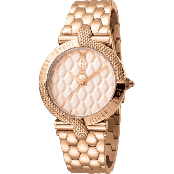 Just Cavalli Women's JC1L047M0075 Carattere Rose Gold-Tone Stainless Steel Watch
