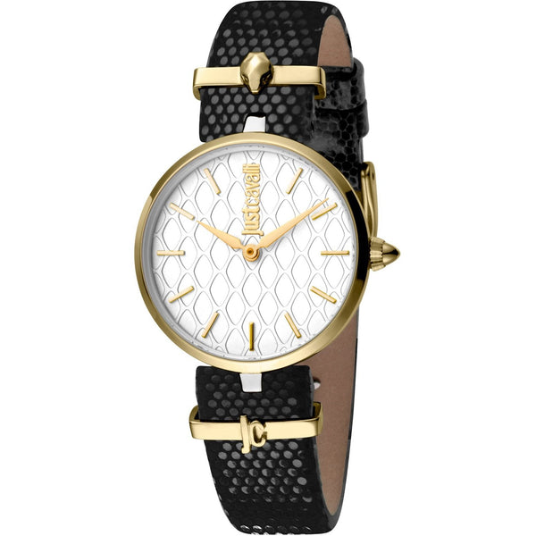 Just Cavalli Women's JC1L060L0035 Trama Black Leather Watch